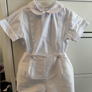 Bella Bliss Classic White Shirt and Shorts Set